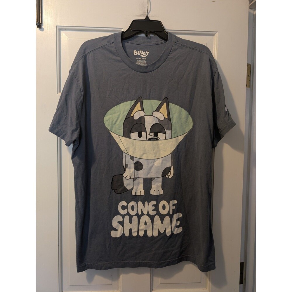 Bluey Cone of Shame T-Shirt Men’s XL Blue Funny Cartoon Graphic Tee Disney - Picture 10 of 11